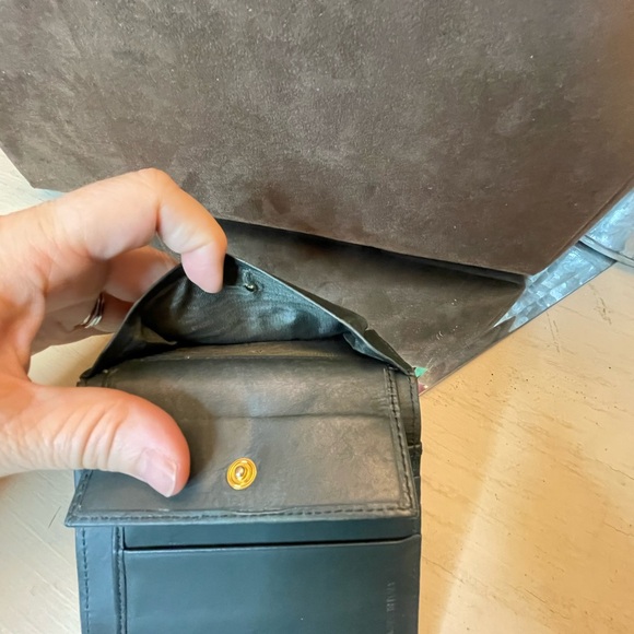 Prada green nylon and leather compact wallet - Picture 14 of 14